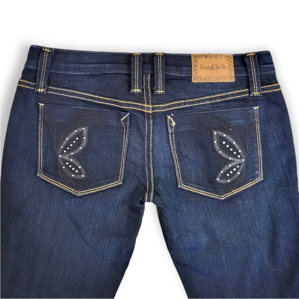 Frankie B. Butterfly Embellished Low Rise Boot Cut - 26